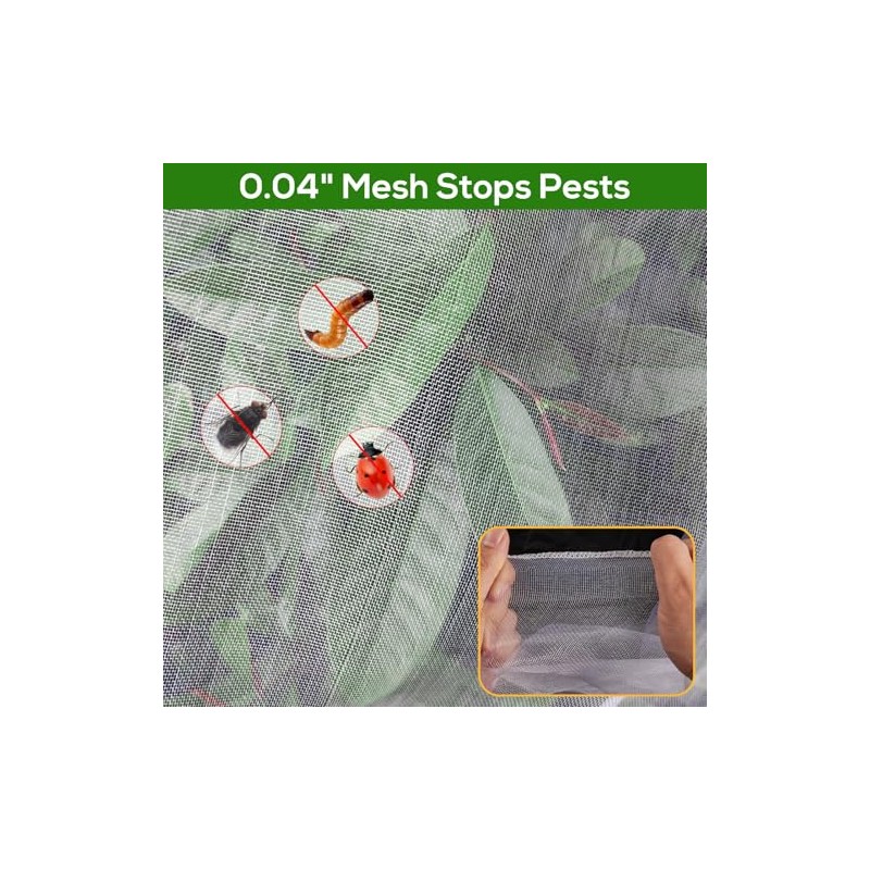 Large Fruit Tree Netting with Zipper & Drawstring for Plant