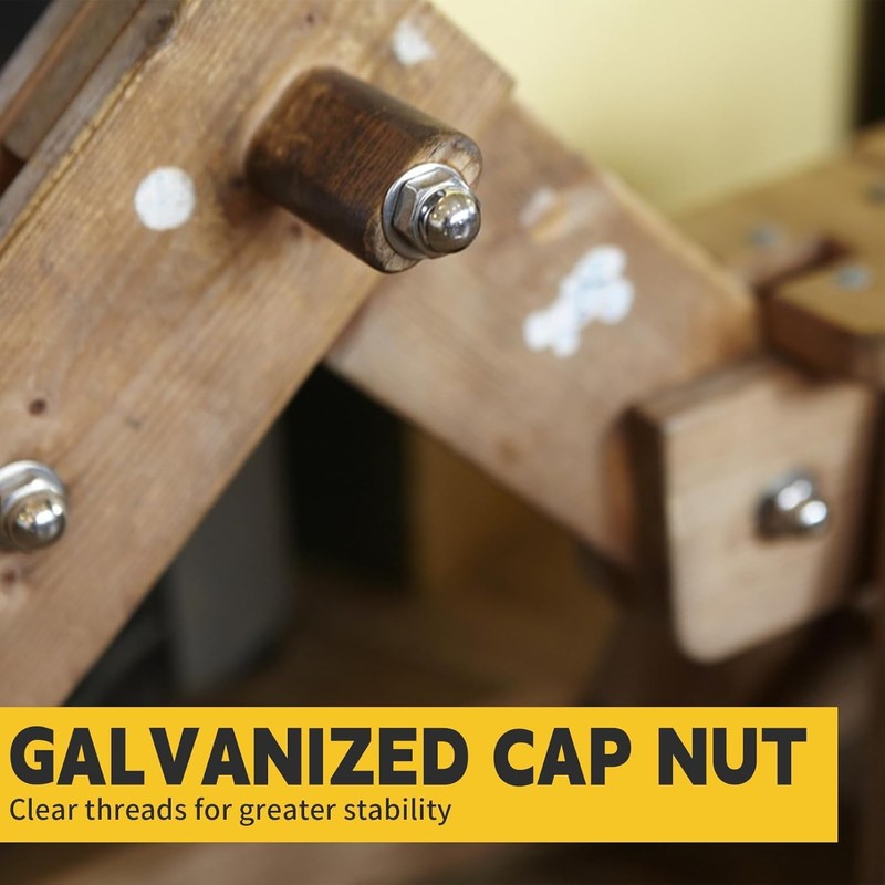 60 Pcs M8 Dome Cap Nuts, A2 V2A Metric Nut