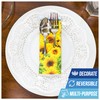 Iconikal 75-Count Disposable Paper Party Napkins Sunflower Fields 6.5x6.5-Inch 2-Ply