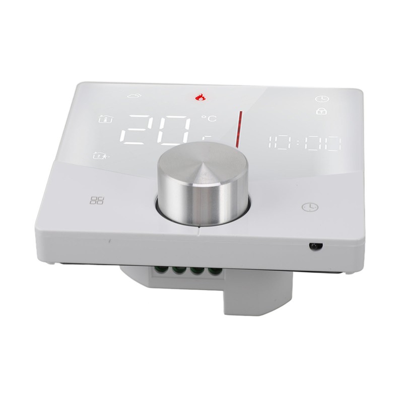 Smart Digital Thermostat 5A AC 95‑240V IP20 White Adjustable Backlight