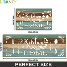 LIBRNTY Kitchen Mat Set, Carpet Kitchen Washable, Carpet Runner for Hallway, Washable Kitchen Mats and Rugs Set, Suitable for Non-Slip Rugs for Kitchen, Living Room, Dining Room, Bathroom