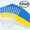 Anley Ukraine Mini Flag 12 Pack - Hand Held Small
