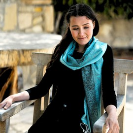 NELUHA Pashmina Scarf Turquoise Paisly Patterned for Men and Women Shoulder Scarf 185 cm x 70 cm Stole, 2. Turquoise