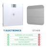 T Electronics Digital Scale for Body Weight up to 440lbs