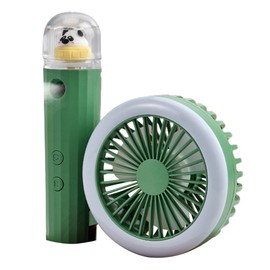 Portable Handheld Fan Mini Pocket Fan with Humidifier Nightlight Rechargeable Foldable Quiet Fan for Travel Office Indoor Outdoor