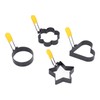 Fried Egg Rings Set with Folding Handle Silicone Brush Non