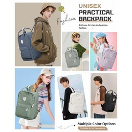 BJLFS White School Backpack for Girls Boys,Waterproof Bookbag for Women Men, College Student School Bag, Lightweight Travel Rucksack Casual Daypack,Laptop Backpacks