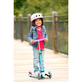 Mini Deluxe 3-Wheeled, Lean-to-Steer, Swiss-Designed Micro Scooter for Kids, Ages 2-5 - Turquoise…