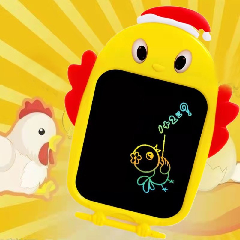 8.5in Children Drawing Board Chicken Shaped LCD Painting Writing Tablet