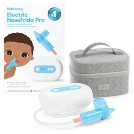 Frida Baby Electric NoseFrida Pro Nasal Aspirator for Baby, Hospital Grade Suction, Nose Sucker for Baby & Toddler, Nasal Aspirator for Congestion Relief, 5 Suction Levels, 2 Tips, Cordless with Case