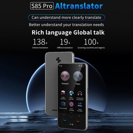 Bisofice S85 Pro Translator Voice Translator Device with 138 Languages, Translator with Voice Output, 4.0 Inch Screen, Supports WiFi/Offline/Photo Support for Travel, Learning and Business