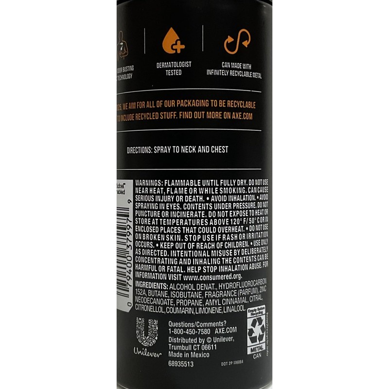 Axe Deodorant Bodyspray, Dark Temptation 4 oz (Pack of 12)