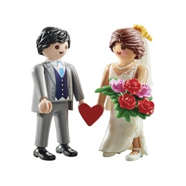 PLAYMOBIL 71507 DuoPack Wedding Couple with Heart and Bouquet, from 4 Years