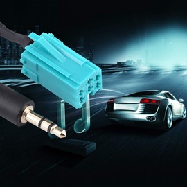 KELFEEAO 6 Pin to 3.5mm Connector Audio AUX in Car Auxiliary Cable Compatible for Update List Automobile Data Line