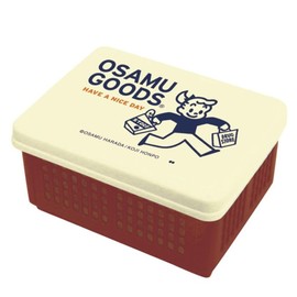 Osamu Goods by Dai Nishi OSAMU GOODS Lunch Series "Have a Nice Day" Sandwich Case Osamu Goods [Assembled] 5.4 x 4.2 x 2.9 inches (138 x 106 x 73 mm)/[Folded] 5.4 x 4.2 x 0.6 inches (138 x 106 x 16 mm