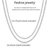 Feskive Layered Necklaces for Women Silver Plated Dainty Snake Twist