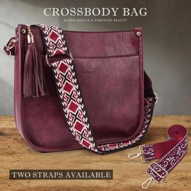 4053 Women's Elegant Crossbody Bag For Women Leather Hobo Handbag Wallet Set With 2count Adjustable Guitar Leopard Strap hkclufbag crossbody purses 2025:_winered0