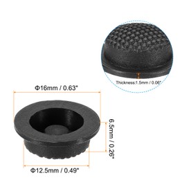 PATIKIL 0.49" LED Flashlight Switch Cap, 6 Pcs Silicone Soft Boot Cover for Push Button Switch Electric Torch Handheld Flashlights DIY Project, Black