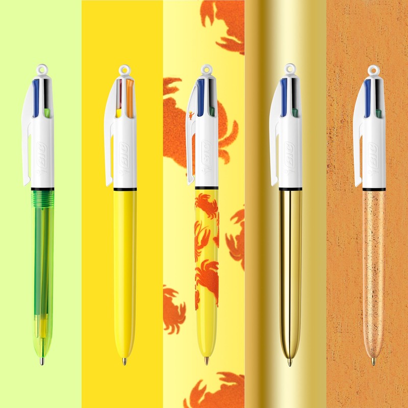 BIC 4 Colours Special Collection of 15 Ball Pens Medium