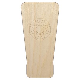 Sunscreen Summer Unfinished Wood Shape Piece Cutout for DIY Craft Projects - 1/4 Inch Thick - 6.25 Inch Size