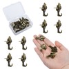 INCREWAY 20 Pcs Bronze Flower Shaped Push Hooks Vintage Picture