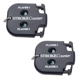 BWESOO 2 PCS Black Golf Stroke Shot Putt Score Counter Golf Accessories, Two Digits Scoring Keeper with Key Chain One Touch Reset for Golf Game Scorekeeper Outdoor Activities Sport Golf Training Aids