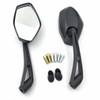 NBX- Black Rearview Mirrors 8mm 10mm Compatible with Standard Metric