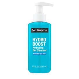 Neutrogena Hydro Boost Hydrating Face Wash & Makeup Remover, Gentle Facial Cleanser Gel with Hyaluronic Acid, Locks Moisture for Soft Supple Skin, Hypoallergenic, Oil-Free, Soap-Free, 7.8 fl oz