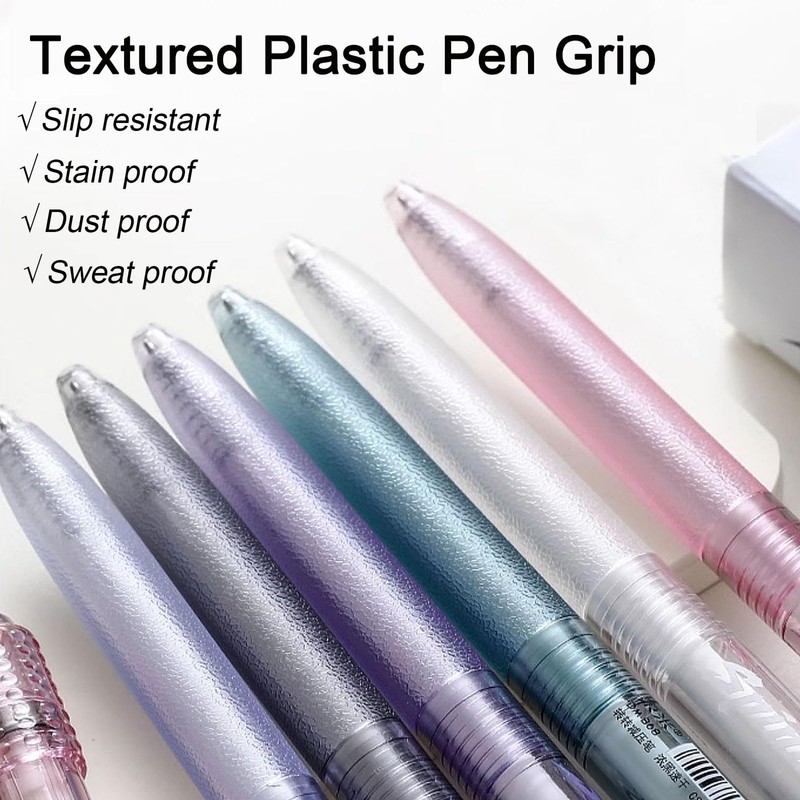 Archic Retractable Black Gel Ink Rotary Ballpoint Pens Pack of