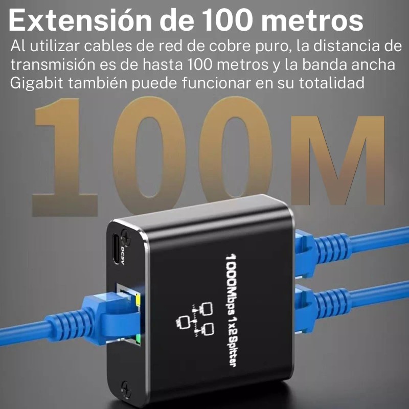 Gomia Divisor De Red Gigabit Rj45 Puerto De Red 1