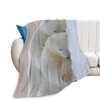 Cute Polar Bear Throw Blanket Super Soft Warm Fluffy Fleece