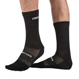 Creepers Blister Busting Merino Wool Toe Socks, Crew Length Hiking & Trails, Unisex for Men & Women from Socks | X-Large