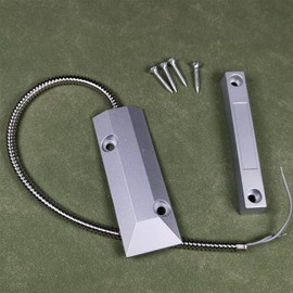 Gebildet Home Security Wired Roller Door Contact OC-55 100V/0.5A Magnetic Reed Switch with 2 Wires for Nearby Magnet - Connect Circuit, Magnet Removed - Break Circuit