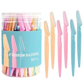 60 Pcs Face and Eyebrow Razors with box for Women and Men, Multipurpose Dermaplane Razor, Dermaplaning Tool for Face Makeup Cosmetic