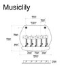 Musiclily Pro 16mm Steel 5-String Bass Bridge for Musicman Style