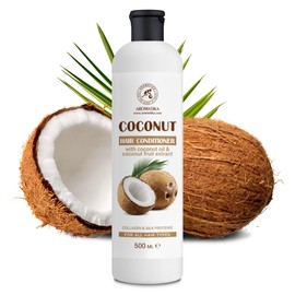 AROMATIKA trust the power of nature Coconut Hair Conditioner 500ml - Natural Hair Conditioner with Coconut Oil - Coconut Fruit Extract - Soft and Smooth Hair - Hair Shine - Hair Care - for all hair types