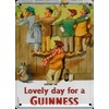 Guinness Football Fans metal postcard / mini-sign 110mm x 80mm