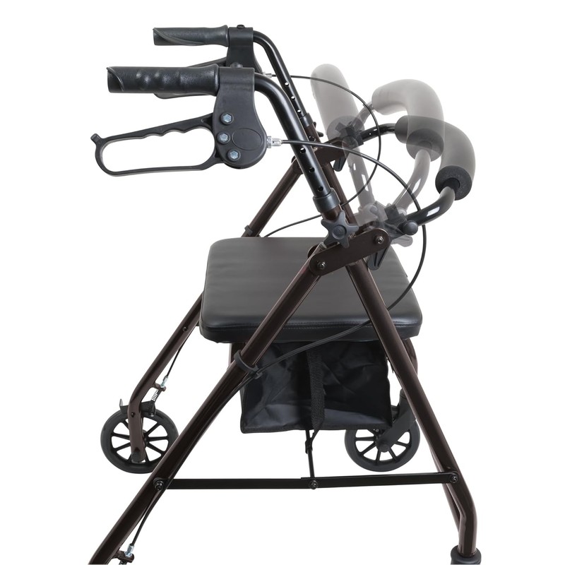 ProBasics Aluminum Rollator with 6-inch Wheels, Padded Seat and Backrest,