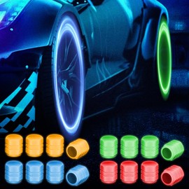 Dust Caps for Car Tyres,Universal fluorescent tyre valve caps,dust caps glow,luminous tire valve cap,car tire valve caps glow in the dark dust caps for car tyres Truck SUVs Motorcycles Bike (32)