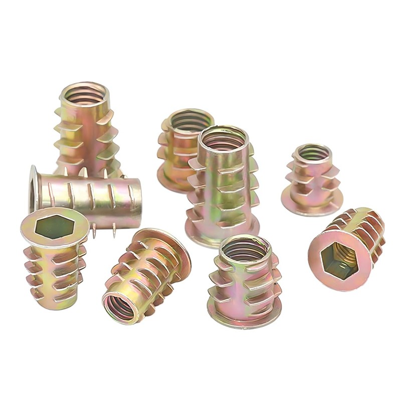 Qrity 20 Pcs Hex Socket Screw-in Nuts Fastener M8x20mm, Zinc