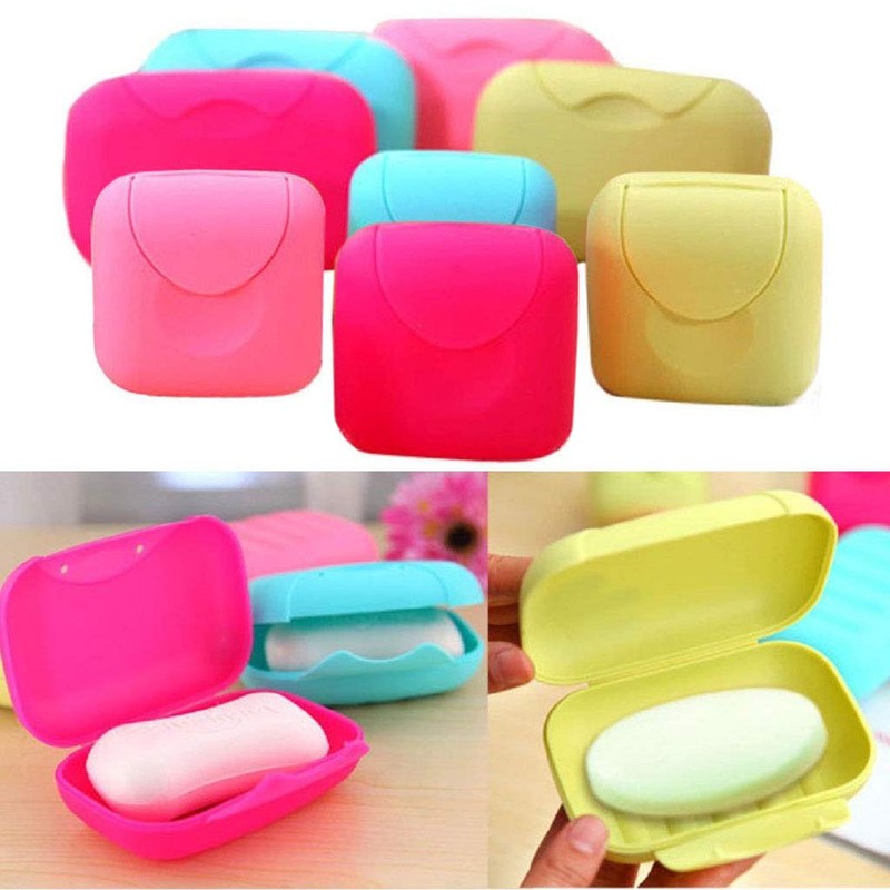Linian Pack of 2 Soap Boxes, Candy Colour Soap Container