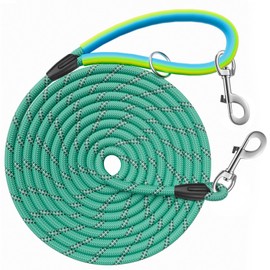 Aystkniet Recall Lead for Dogs, 5 m, 10 m, 15 m, 20 m, 30 m, Long Recall Lead with 2 Swivel Hooks, Training Lead for Small, Medium and Large Dogs, Strong Dog Lead for Large Dogs up to 150 kg