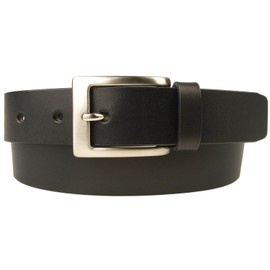 Mens Quality Leather Belt Made in UK, Black, 42-46, XL