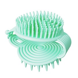 Baluue Hair Scalp Massager Brush for Soft Dual-sided Shampoo Exfoliator for Adults and Boys and Girls Convenient Shower and Bath Tool Lightweight and Easy to Store Green
