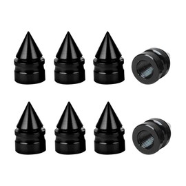 Osilly 8 Pack Spike Aluminium Alloy Auto Air Pressure Stem Caps, Universal Dust-Proof Car Tire Valve Trim Accessories, Fit for Cars, Trucks, SUVs and Motorcycles (Gold)