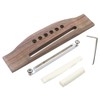 Unxuey Adjustable 6 String Rosewood Bridge Insert Set Acoustic Guitar