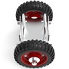 Blütezeit Rolling Gate 6'' Heavy-Duty Rubber Wheel Carrier 2pcs, Double-U
