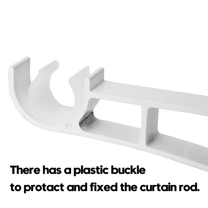AddGrace 4 Pack Double Curtain Rod Brackets for Drapery Rod