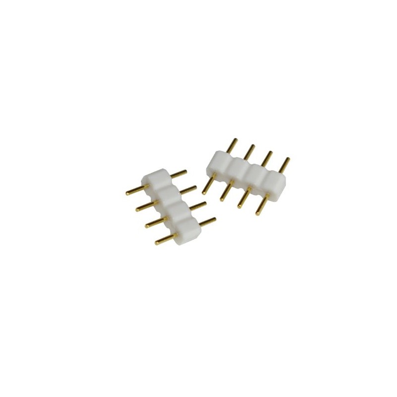 4-Pin Corner Connector | L-Connector | 90° Angle (White) for
