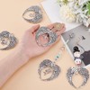 GOMAKERER 5 Pcs 5 Styles Angel Wings Heart Alloy Pendant,